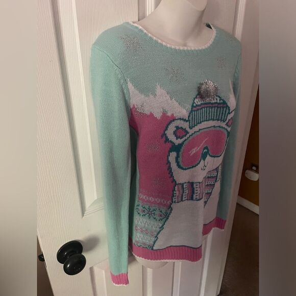 Holiday Hype Women’s Snow Bear Ski / Snowboard Winter Sweater Size Small - Picture 3 of 9